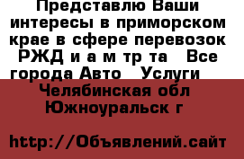 Представлю Ваши интересы в приморском крае в сфере перевозок РЖД и а/м тр-та - Все города Авто » Услуги   . Челябинская обл.,Южноуральск г.